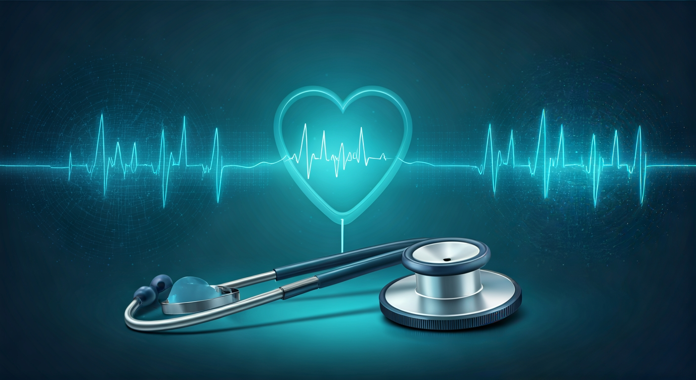 Clinical research team analyzing stethoscope data
