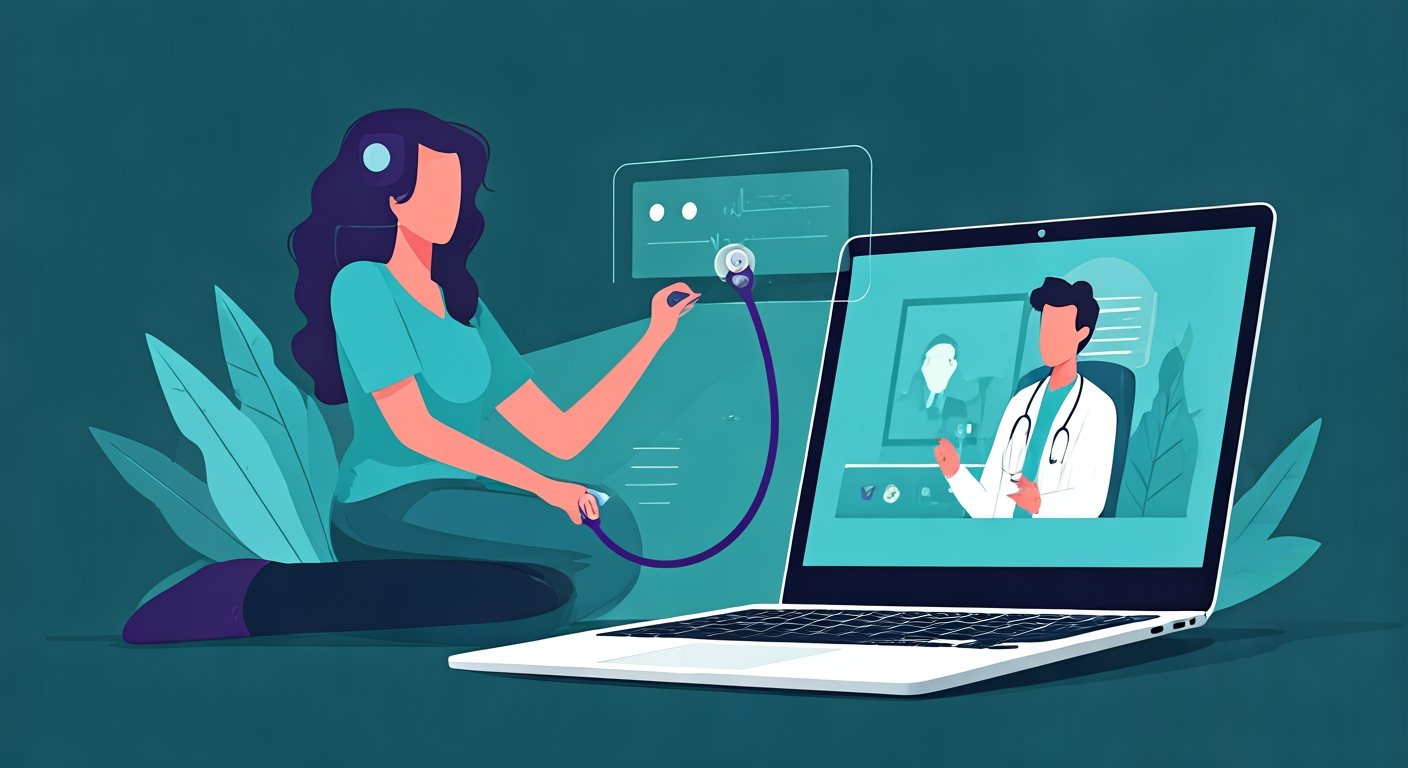 Telehealth consultation with remote stethoscope monitoring